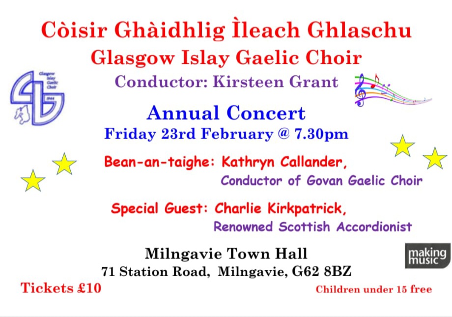 Glasgow Islay Gaelic Choir Annual Concert